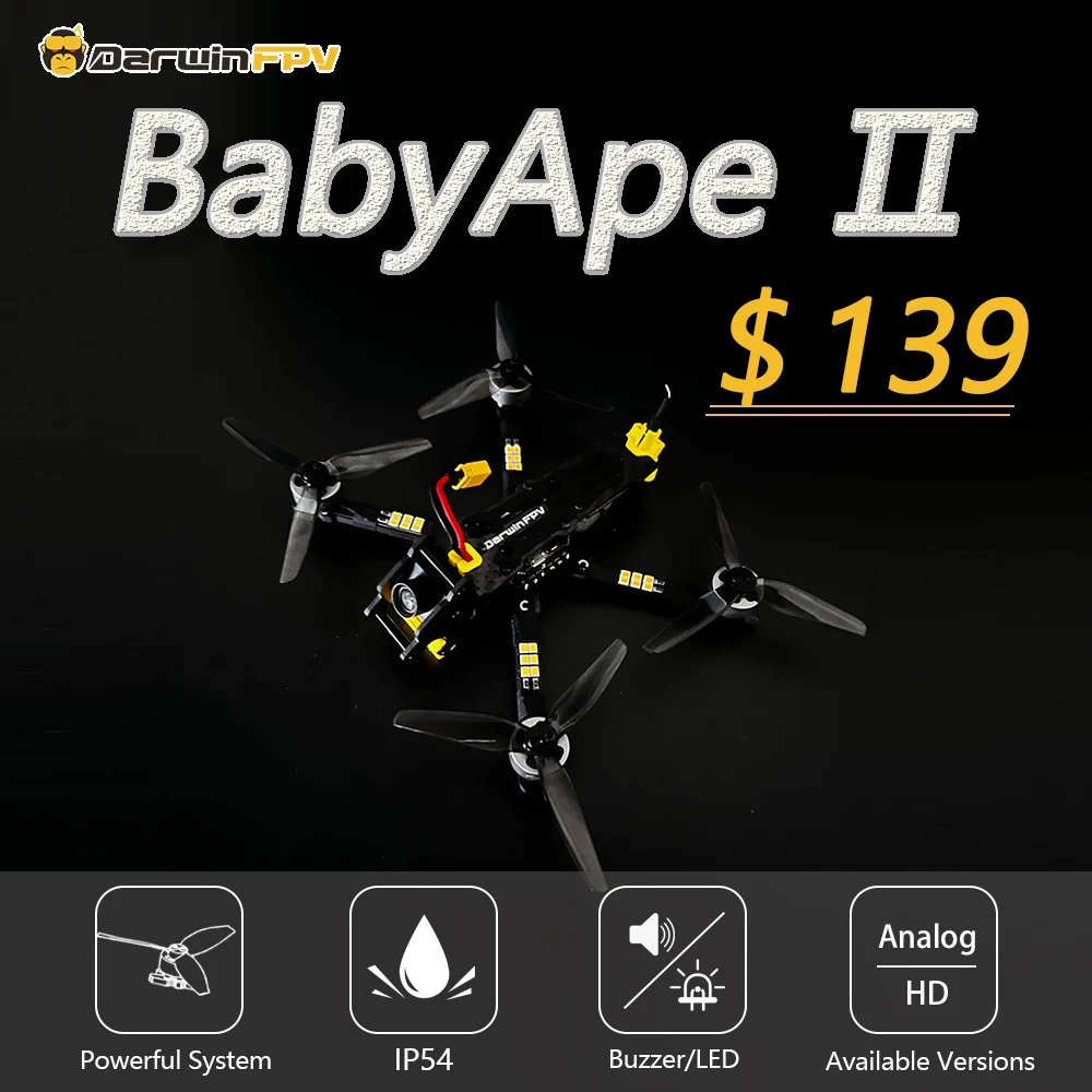 DarwinFPV BabyApe 2 FPV Drone Flight Control Quadcopters 6S 4S RTF FPV Drone