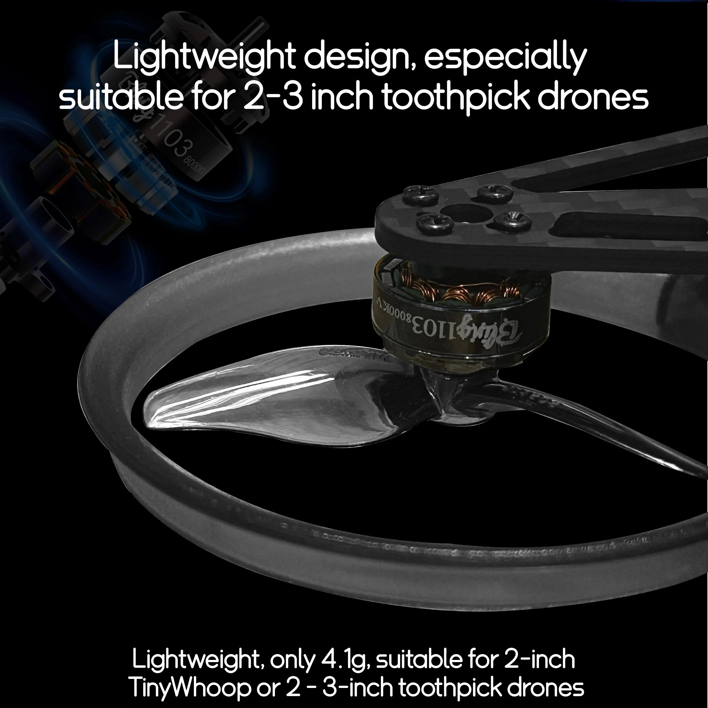 DarwinFPV Bling 1103 8000KV Blushless Motor RC Drone FPV Racing Multirotor Parts Accessories Hot Sale