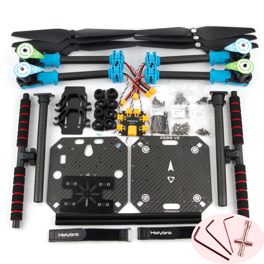 HolyBro X500 V2 Frame Kit 500mm Wheelbase Carbon Fiber ARF 2216 KV920 Brushless Motor BLHeli S 20A ESC 1045 Propeller FPV Drone