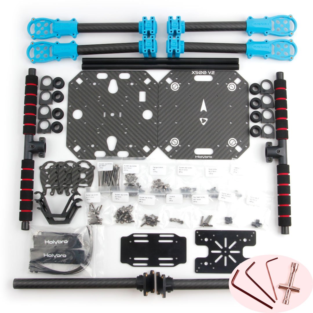 HolyBro X500 V2 Frame Kit 500mm Wheelbase Carbon Fiber ARF 2216 KV920 Brushless Motor BLHeli S 20A ESC 1045 Propeller FPV Drone