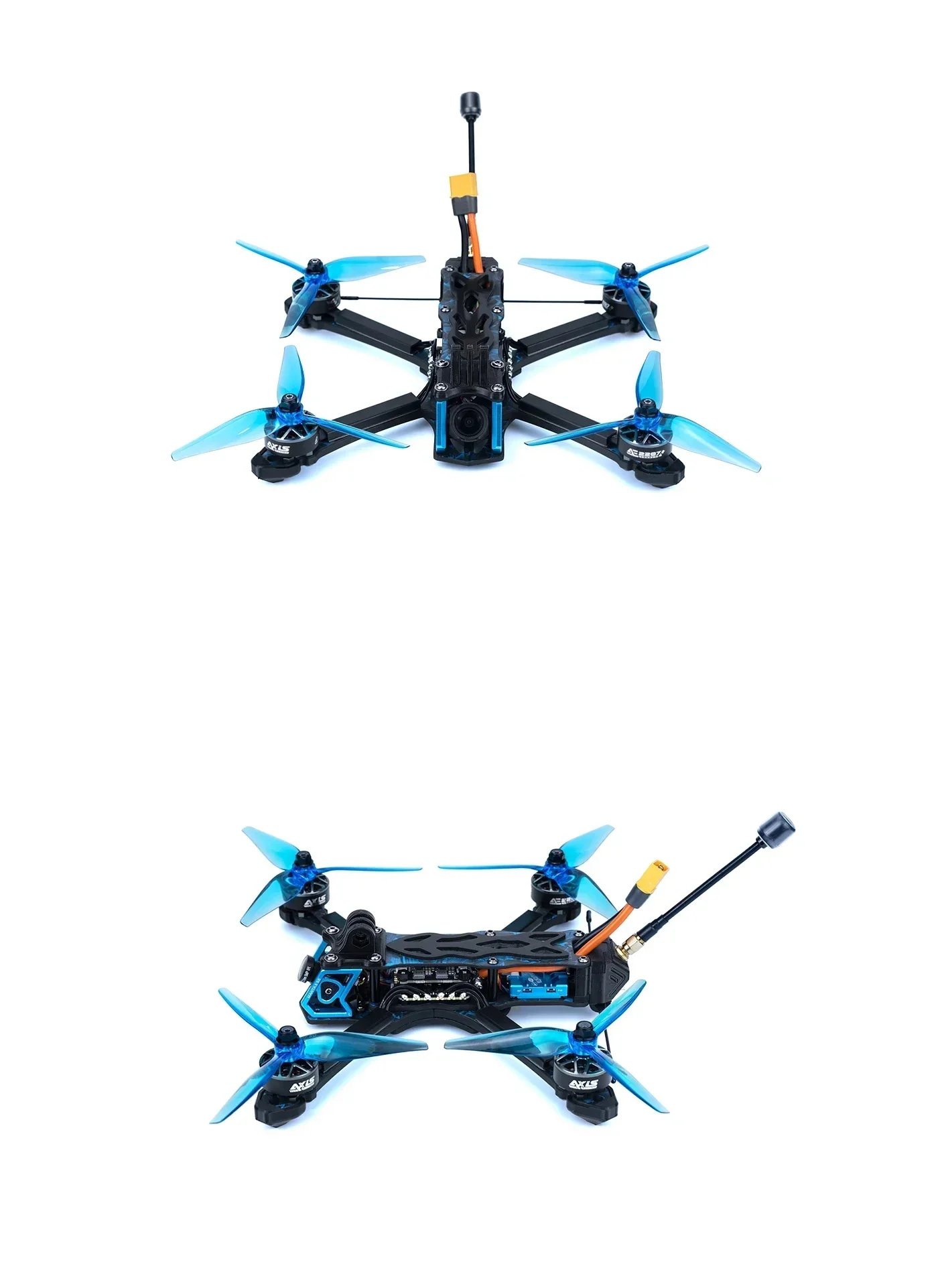 Axisflying Manta 5 SE FPV Drone Kit Squashed-X Frame AE227-1960KV Motor Cinematic Freestyle Drone with GPS -6S