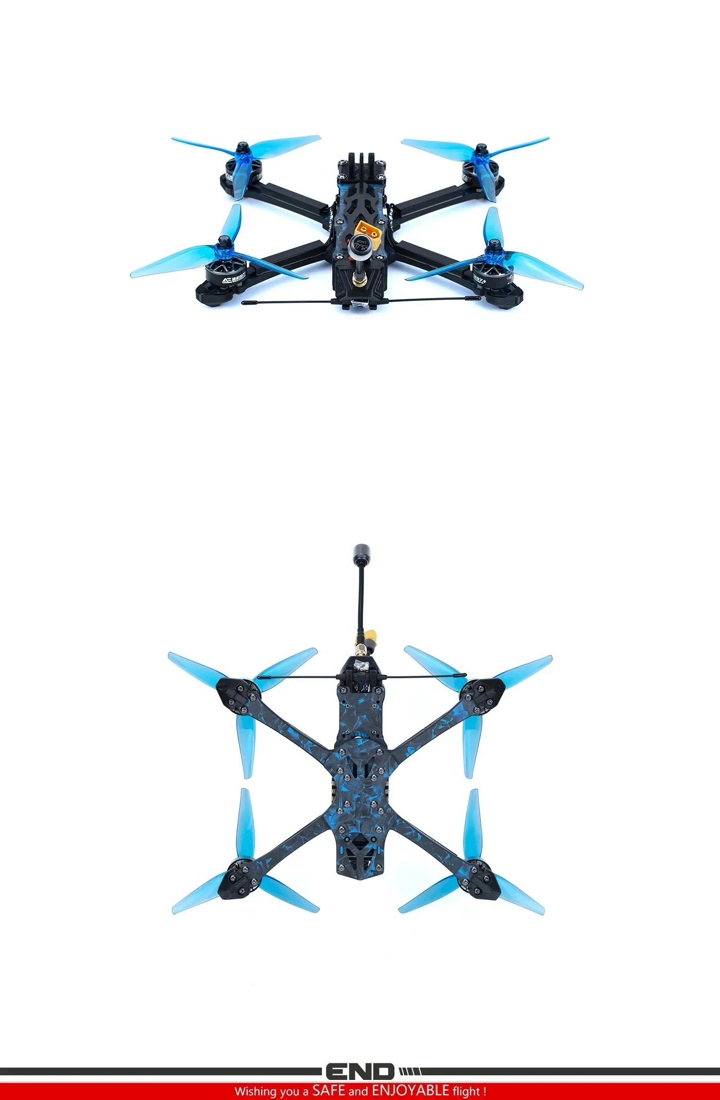 Axisflying Manta 5 SE FPV Drone Kit Squashed-X Frame AE227-1960KV Motor Cinematic Freestyle Drone with GPS -6S