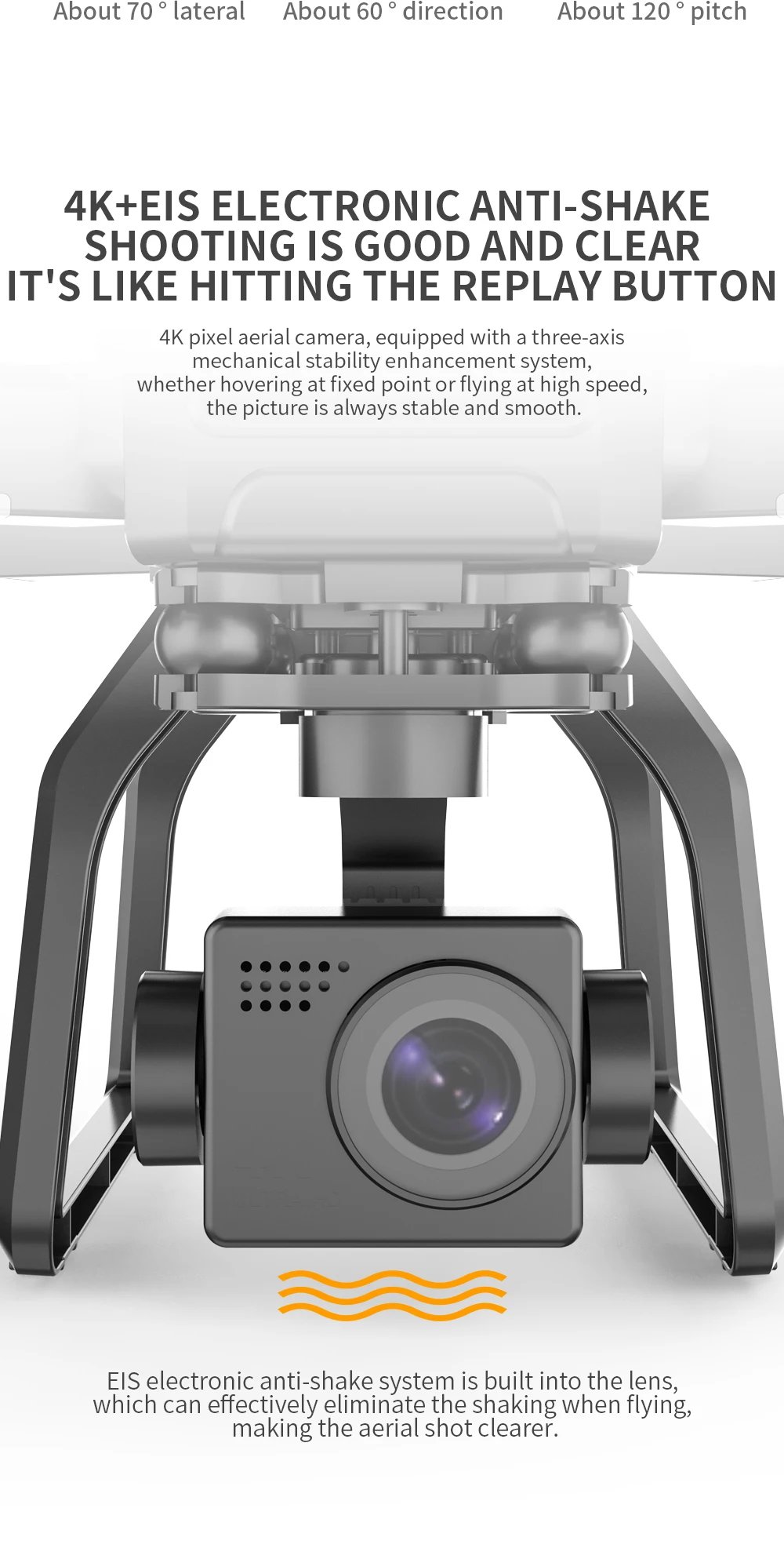 RC Dron 5G Wifi GPS Drones with 4k Camera 3-Axis ANTI-SHAKE Gimbal 25min Brushless Motor 3KM Long Range Quadcopter FPV Drone