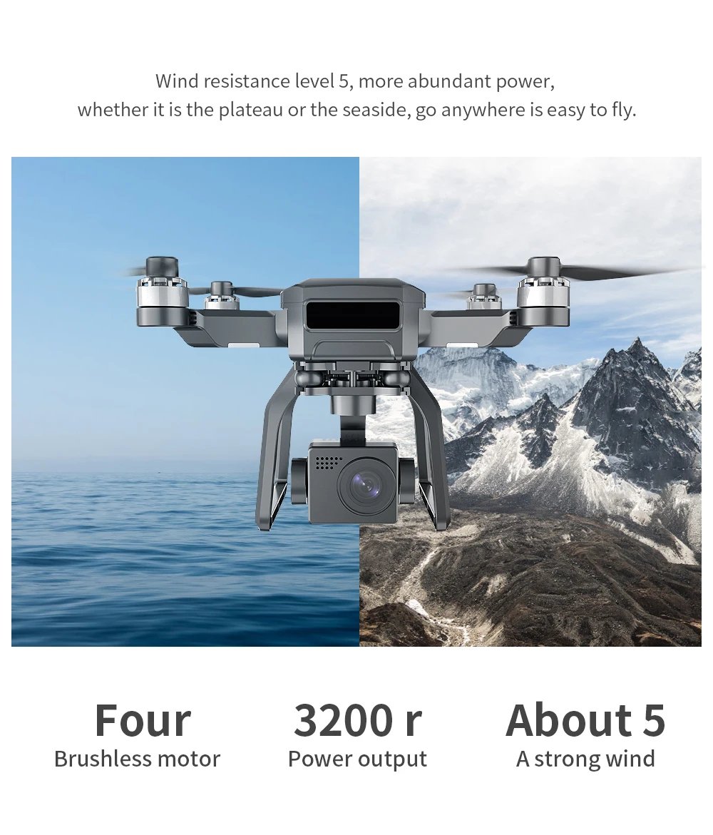 RC Dron 5G Wifi GPS Drones with 4k Camera 3-Axis ANTI-SHAKE Gimbal 25min Brushless Motor 3KM Long Range Quadcopter FPV Drone