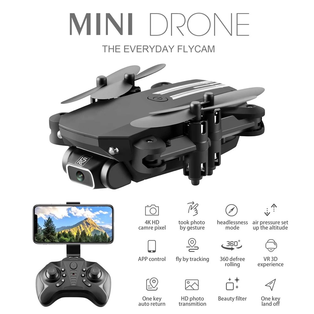 LSRC Mini RC Foldable drone 4K 1080P 480P HD Camera Protable Quadcopter Altitude Hold Professional Selfie dron Gift Toys for boy