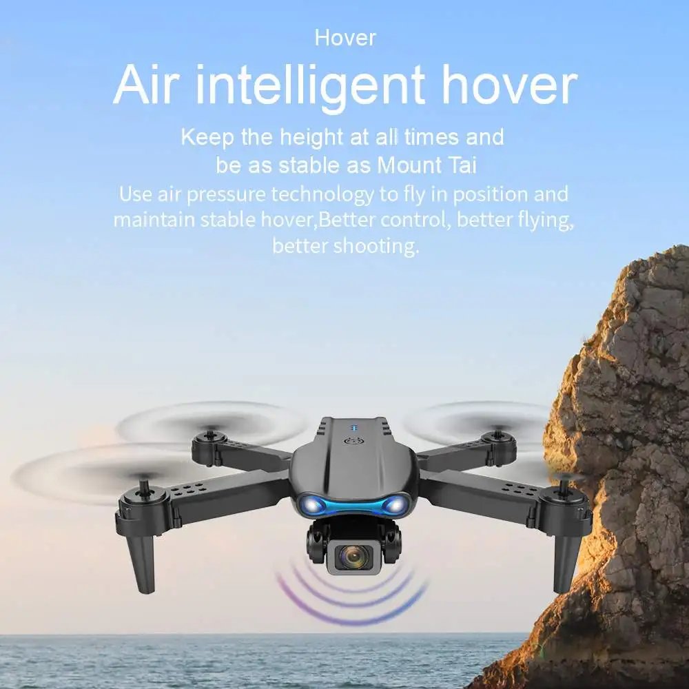 LSRC E99 PRO Mini RC Drone WiFi FPV 4K 720P HD Dual Camera Air Hovering 15mins Flying Foldable RC Drone Quadcopter Toys for Boys