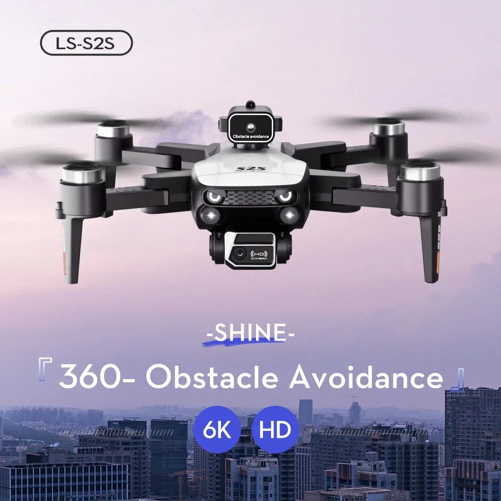 LS-S2S New APP RC Drone 4K Professinal 8K HD Dual Camera 5G WIFI Wide Angle Optical Flow Localization Brushless Motor Quadcopter