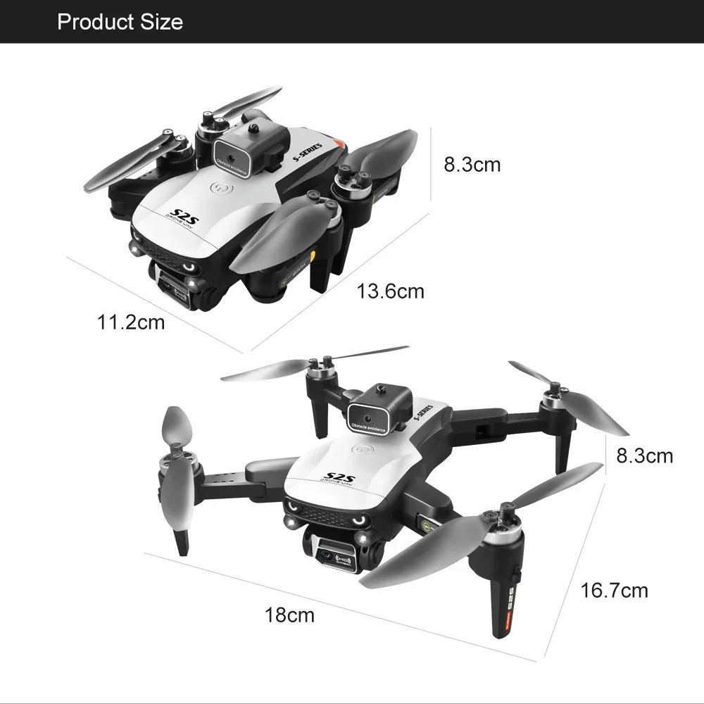 LS-S2S New APP RC Drone 4K Professinal 8K HD Dual Camera 5G WIFI Wide Angle Optical Flow Localization Brushless Motor Quadcopter