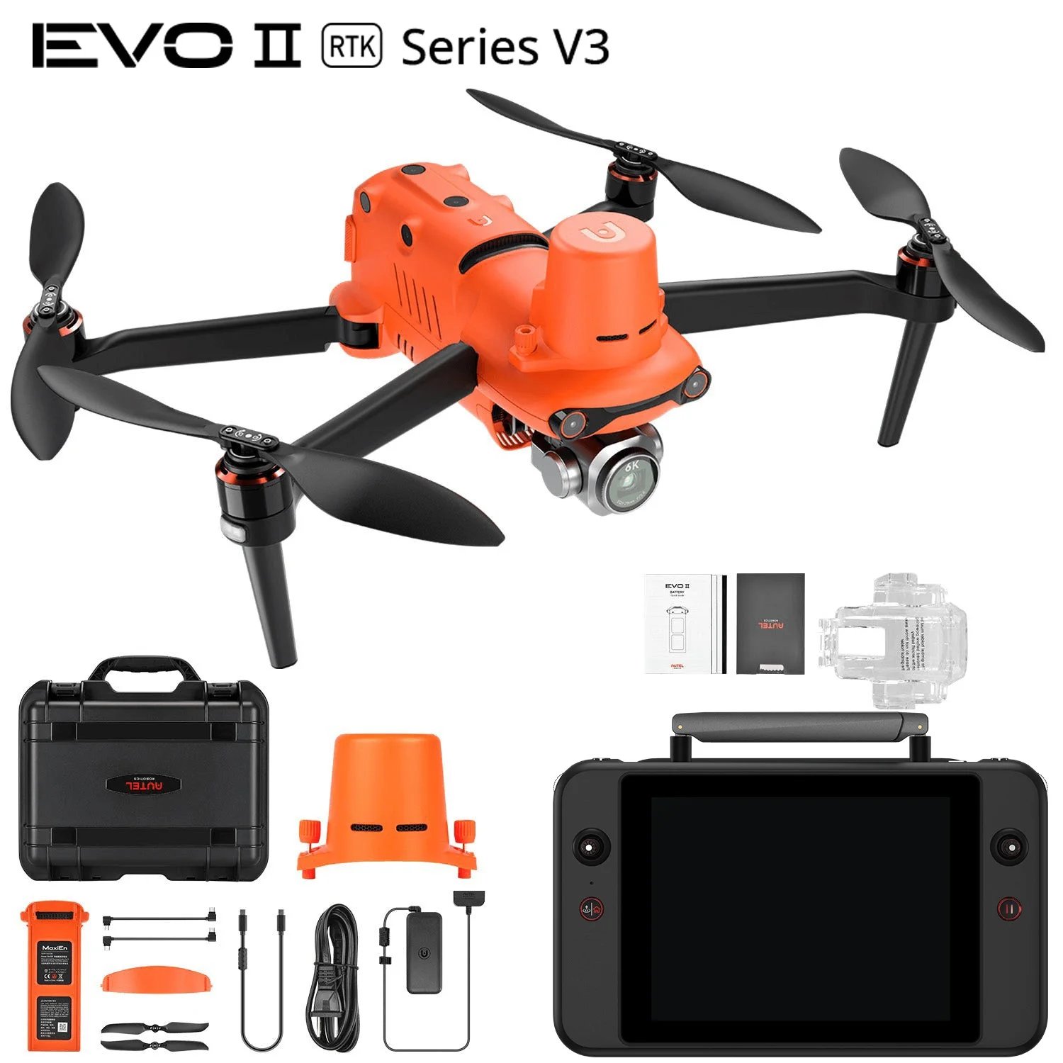 Autel Robotics EVO II Pro RTK V3 Centimeter-Level Positioning Drone 20MP Photo & 6K/30fps Video support Rectangular Missions