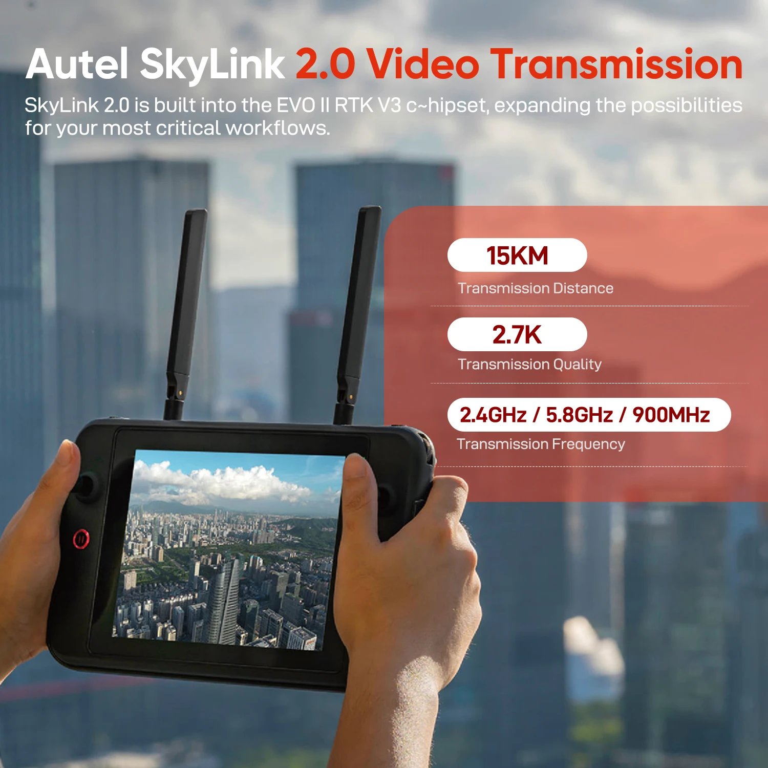 Autel Robotics EVO II Pro RTK V3 Centimeter-Level Positioning Drone 20MP Photo & 6K/30fps Video support Rectangular Missions